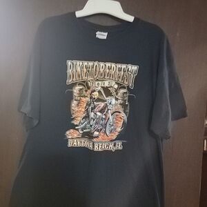 Biketoberfest Daytona Beach FL 2012 Biker Gildan Short Sleeve Tee Mens Size XL